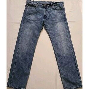 Levi's 505 Mens Straight Fit Stonewash Blue Denim Jeans Big Tall Casual Grunge